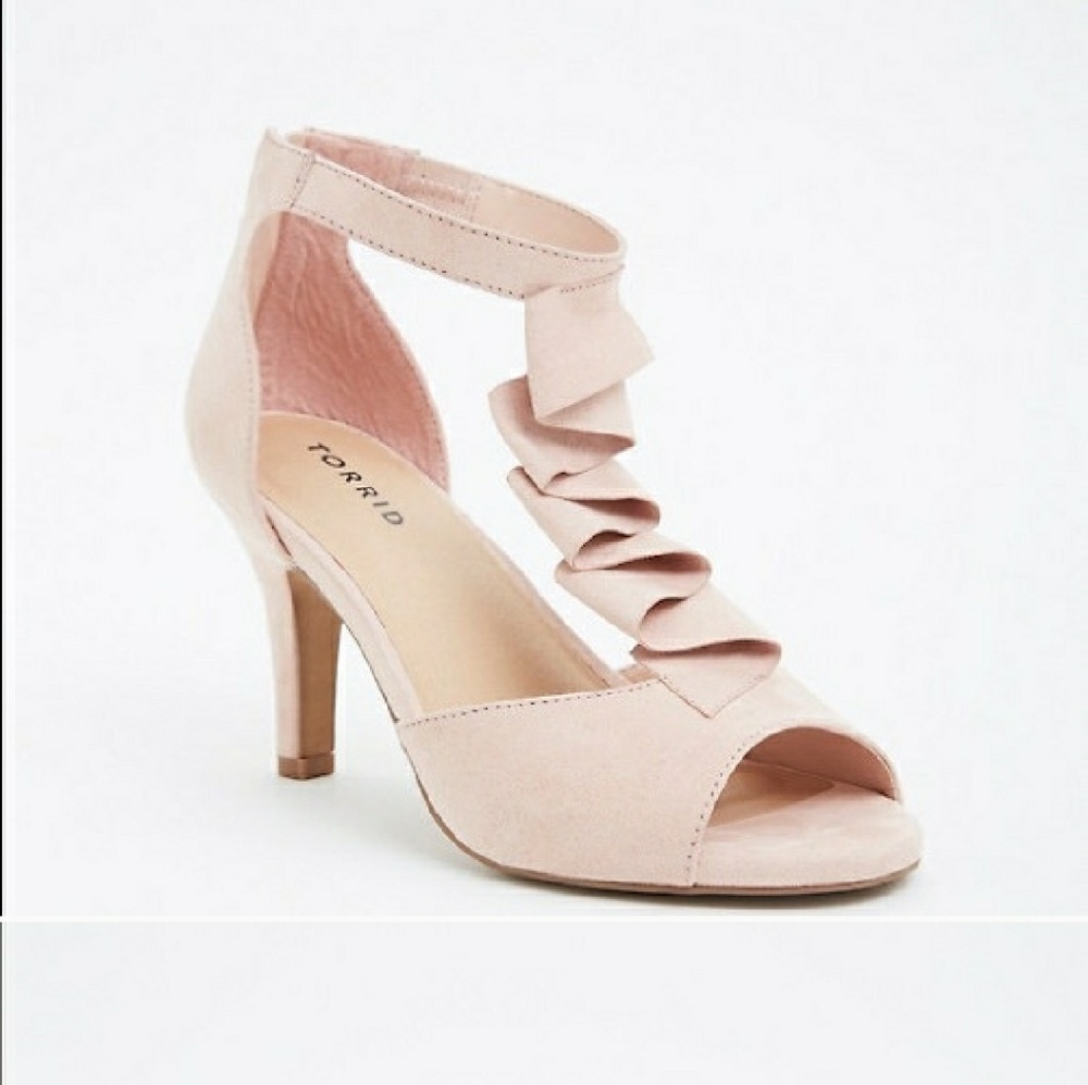 Torrid blush ruffle heels